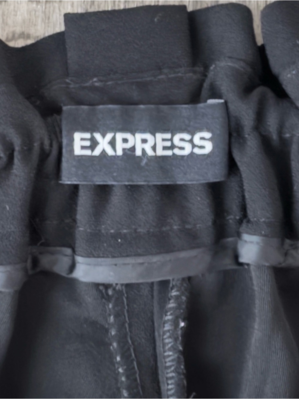 Express Black High-Rise Wide-Leg Pants with Tie Waist - Picture 5 of 5